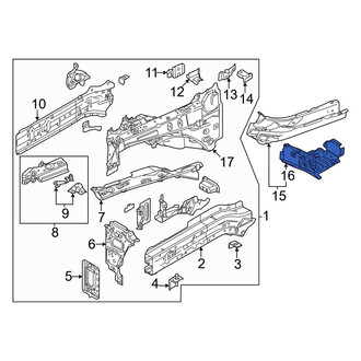 Mazda OE - Front Left Floor Pan Reinforcement