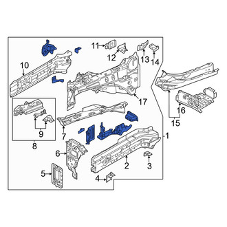 Mazda OE - Front Left Frame Side Member Assembly