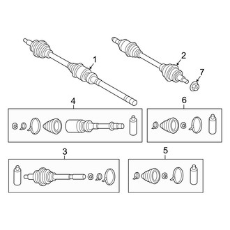 Mazda OE - Front Suspension - Drive Axles