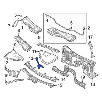 Mazda OE - Left Cowl Grille Panel Bracket
