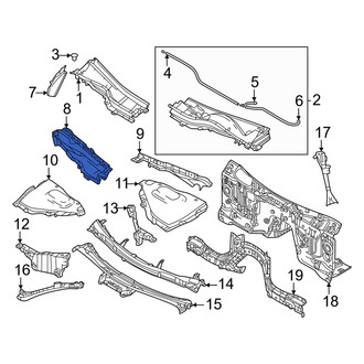 Mazda OE - Front Right Cowl Grille Panel