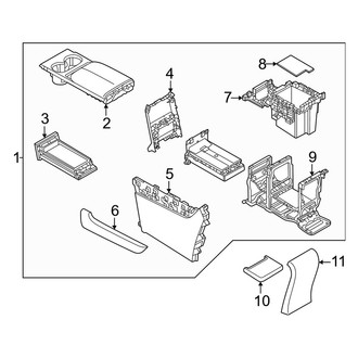 Mazda OE - Rear Console (Console Base & Trim)