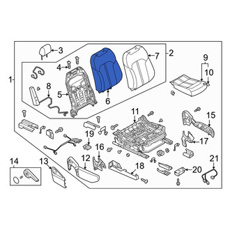 Mazda OE - Front Right Seat Back Cushion Cover