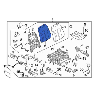 Mazda OE - Front Right Seat Back Cushion Cover