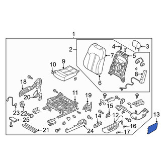 Mazda OE - Front Left Seat Trim Panel Cap
