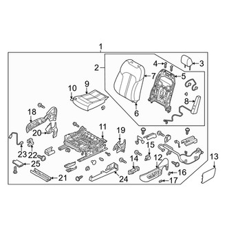 Mazda OE - Front Left Seat Back Cushion Cover
