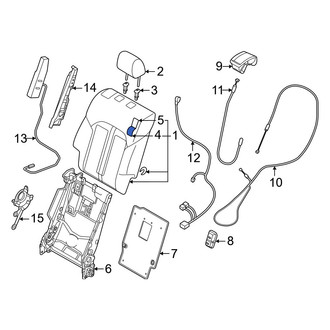 Mazda OE - Front Left Seat Back Cushion Cover
