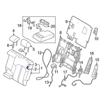 Mazda OE - Front Left Seat Back Cushion Cover