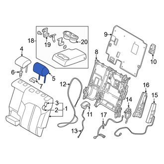 Mazda OE - Rear Left Inner Headrest