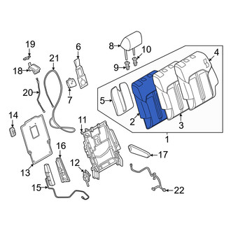 Mazda OE - Front Left Seat Back Cushion Cover