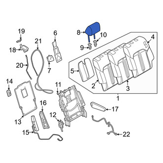 Mazda OE - Center Right Headrest