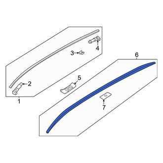 Mazda OE - Left Roof Luggage Carrier Side Rail