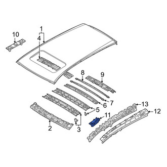 Mazda OE - Left Roof Panel Reinforcement Bracket