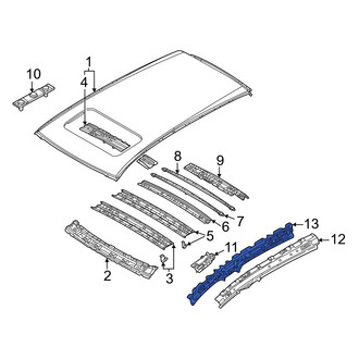 Mazda OE - Left Roof Side Rail Reinforcement