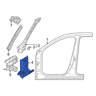 Mazda OE - Right Lower Body A-Pillar Reinforcement