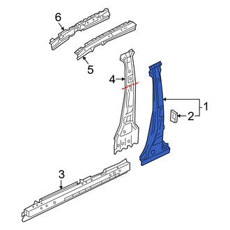 Mazda OE - Right Body B-Pillar Reinforcement
