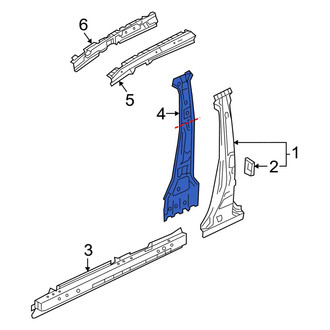 Mazda OE - Left Body B-Pillar