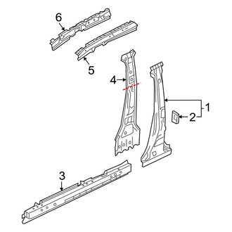 Mazda OE - Pillars, Rocker & Floor - Center Pillar & Rocker