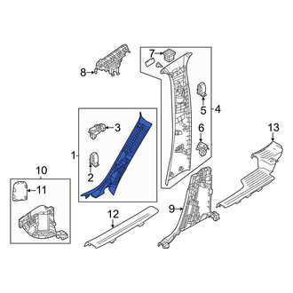 Mazda OE - Left Body A-Pillar Trim Panel