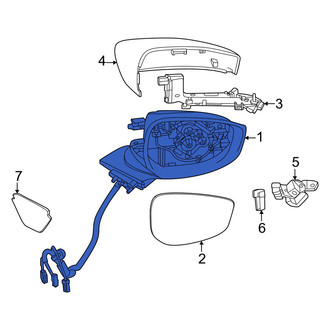 Mazda OE - Front Left Door Mirror Base
