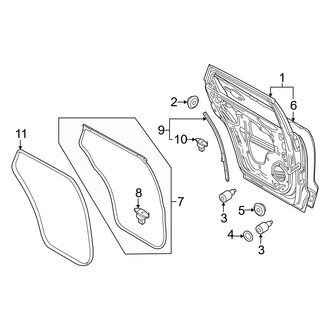 Mazda OE - Rear Door - Door & Components