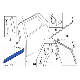 Mazda OE - Front Right Door Molding