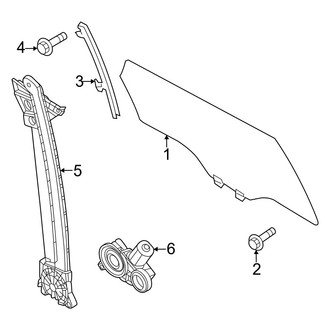Mazda OE - Rear Door - Glass & Hardware