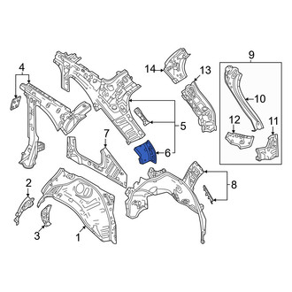 Mazda OE - Left Body C-Pillar Reinforcement Bracket