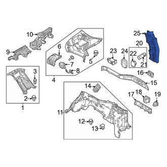 Mazda OE - Rear Right Interior Quarter Panel Trim Panel Insulator