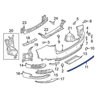 Mazda OE - Rear Center Bumper Trim