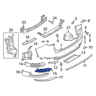 Mazda OE - Rear Right Bumper Trim