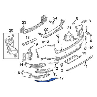 Mazda OE - Rear Left Bumper Trim