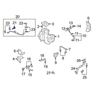 Mazda OE - Turbocharger Coolant Line Bolt