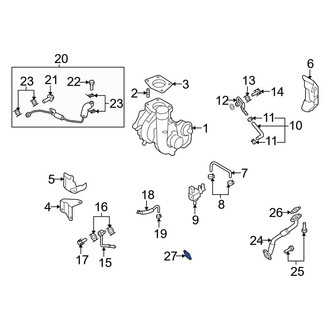 Mazda OE - Turbocharger Oil Line Gasket