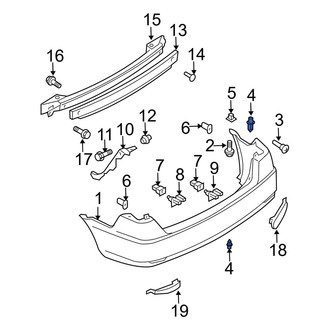 Mazda OE - Outer Bumper Cover Retainer