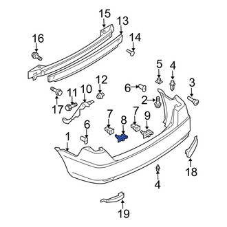 Mazda OE - Outer Bumper Cover Retainer