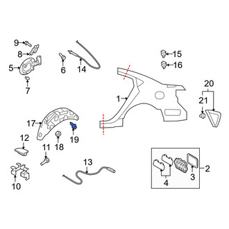 Mazda OE - Cowl Molding Clip