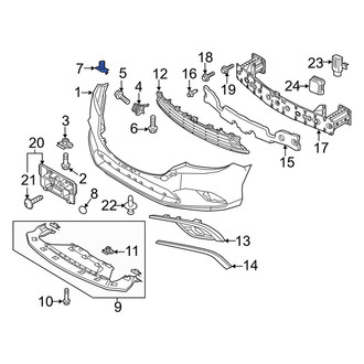 Mazda OE - Radiator Support Splash Shield Nut