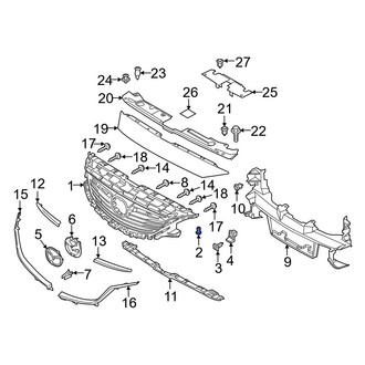Mazda OE - Radiator Support Air Deflector Clip
