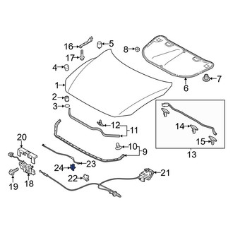 Mazda OE - Hood Prop Rod Clip