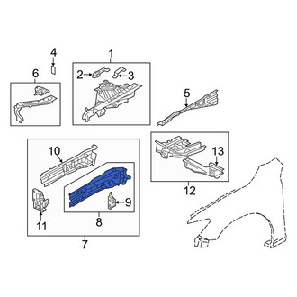 Mazda OE - Front Right Outer Frame Side Member