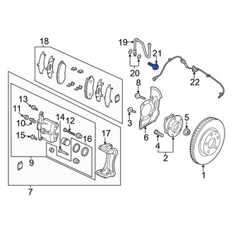 Mazda OE - Brake Hydraulic Hose to Caliper Bolt