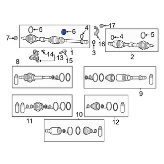 Mazda OE - Front CV Axle Shaft Carrier Bearing