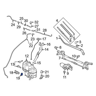 Mazda OE - Windshield Washer Pump Grommet