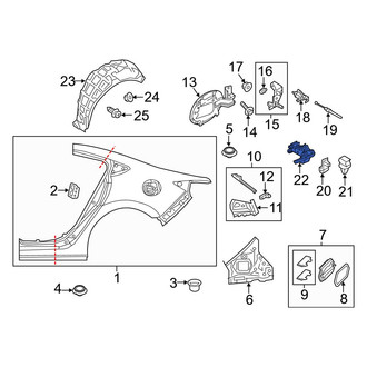 Mazda OE - Rear Fuel Door Release Handle
