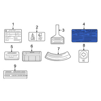 Mazda OE - A/C System Information Label