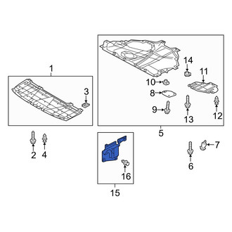 Mazda OE - Front Left Floor Pan Splash Shield