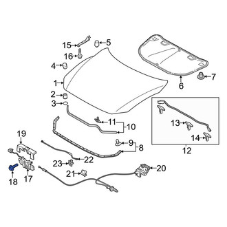 Mazda OE - Upper Hood Latch Support Bolt