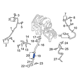 Mazda OE - Center Turbocharger Oil Line