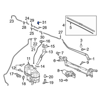Mazda OE - Front Left Windshield Washer Nozzle